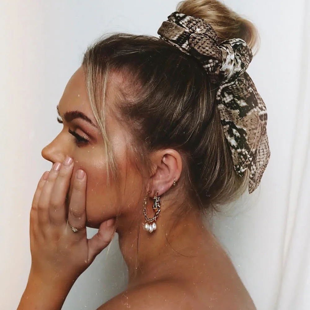 

New Fashion Leopard Print Long Streamer Elastic Hair Bands Print Bow Hair Accessories Women Girls Hair Ring Headdress Hearwear