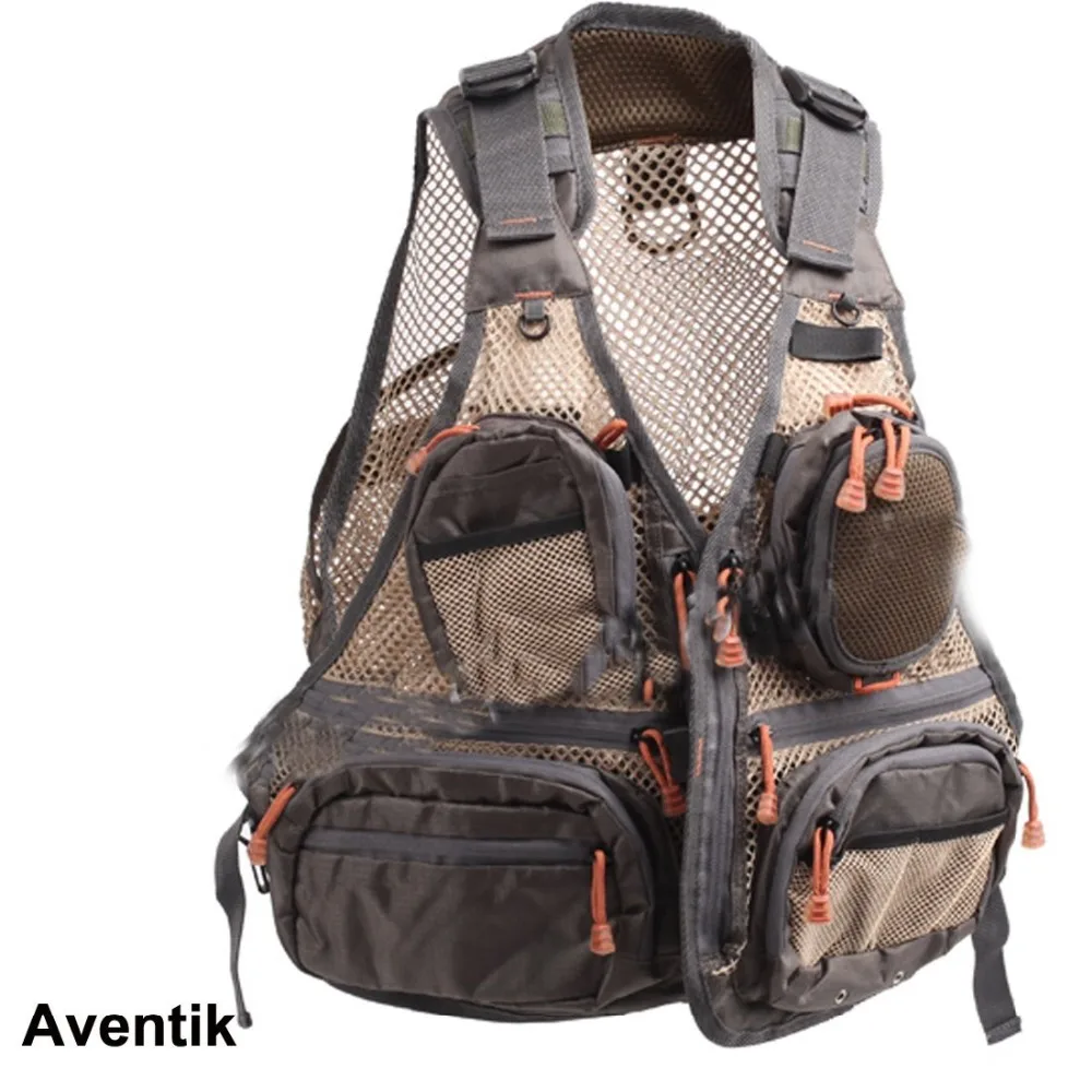 

Aventik Super Light Quality Mesh Fabric Fly Fishing Vest General Size Multi Function Mutil Pocket Outdoor Wading Clothes Vest