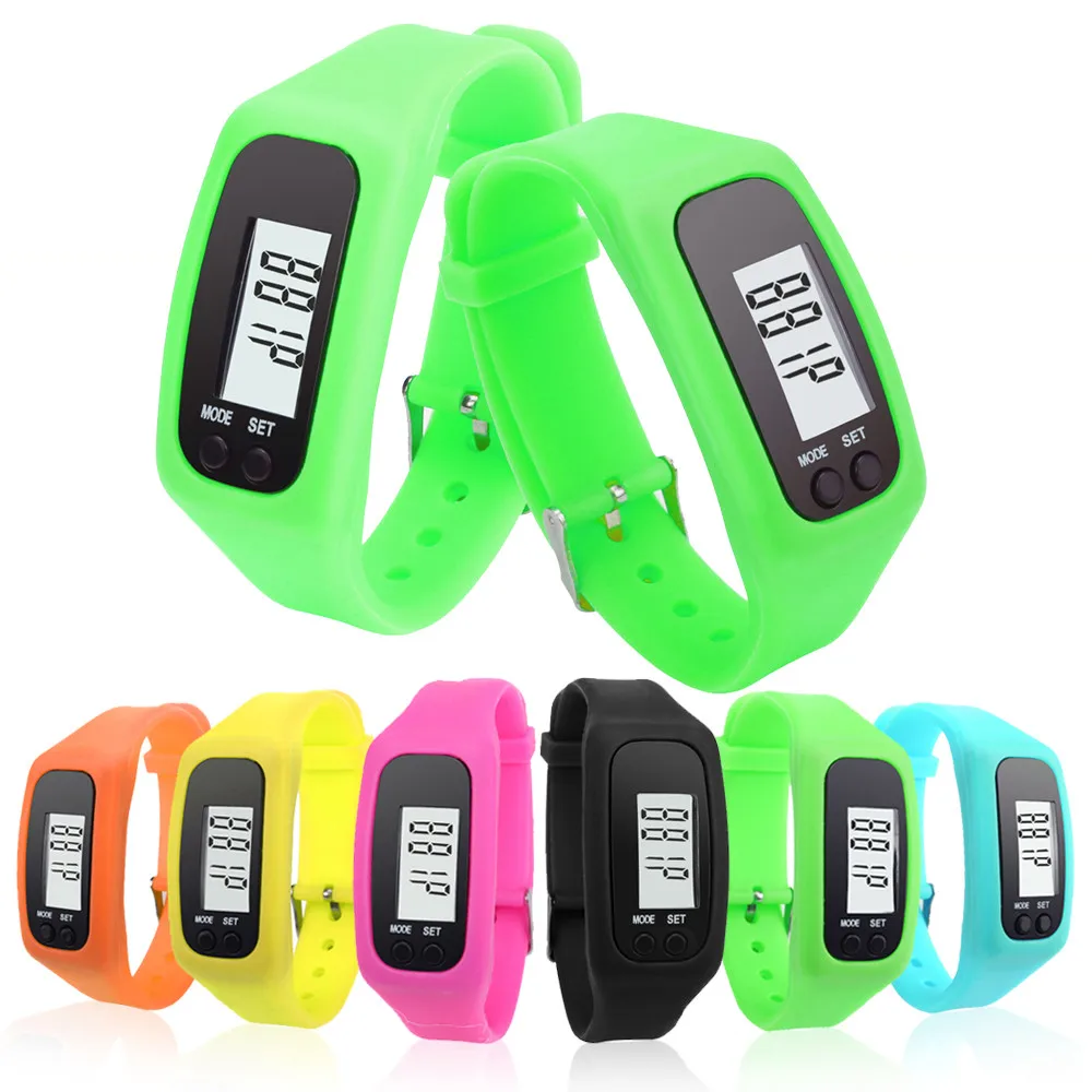 Long-life battery Multifunction 6 Colors Digital LCD Pedometer Run Step Calorie Walking Distance Counter High Quality