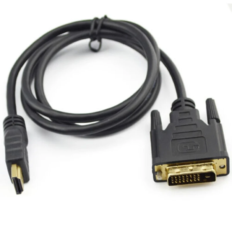 

Practical DVI-D 24+1pin Male to HDMI Digital Cable Lead 1M High-speed HDMI-to-DVI Line