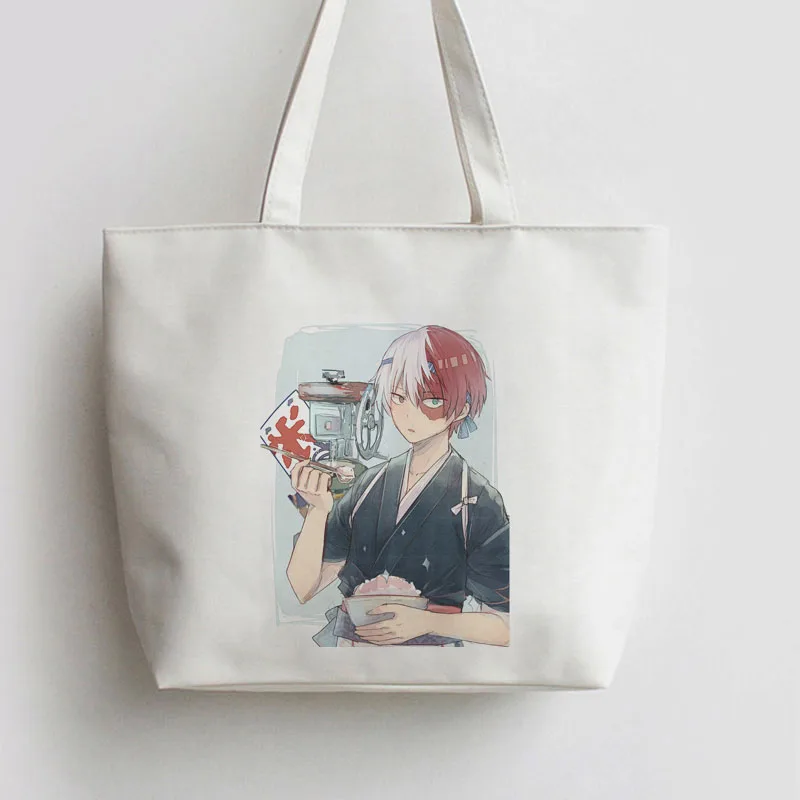 Мой герой academic Todoroki Shoto. Токоями. Аниме ручная сумка для шоппинга Холщовая Сумка