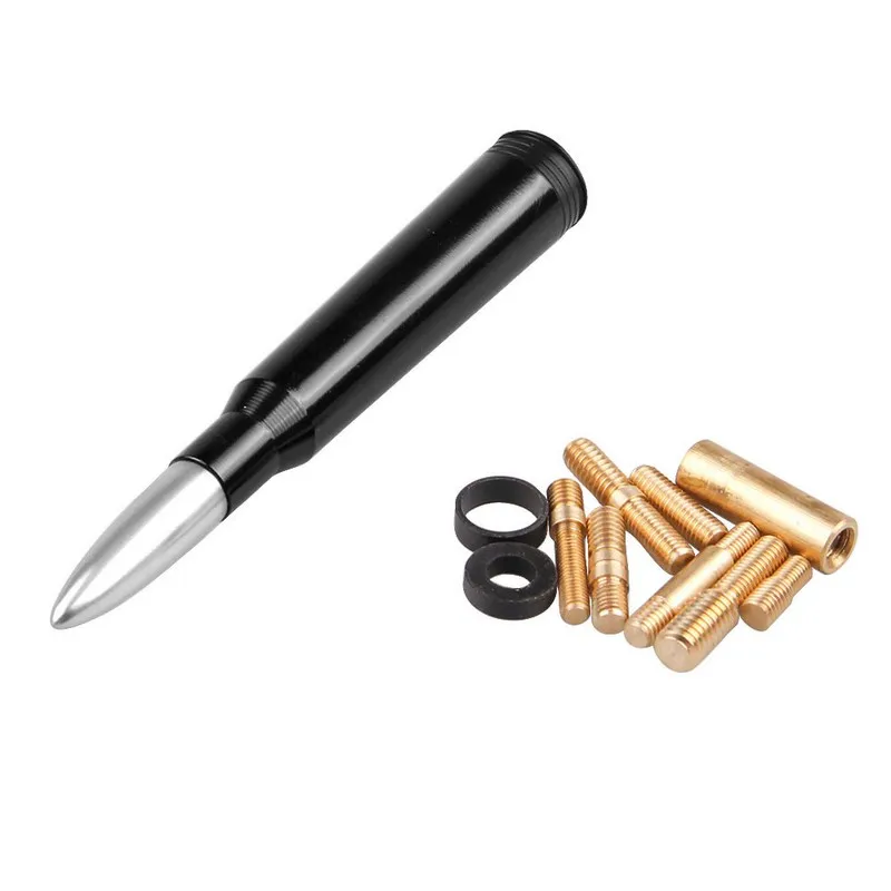 New car antena for Ford F150 raptors 50 cal callber Bullet Ammo Aluminum Short Antenna Black kit (5)