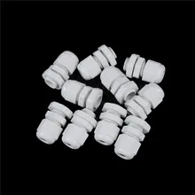 10 шт./лот PG7 кабельный ввод Разъем Водонепроницаемый нейлон Пластик для 3-6.5 мм кабель Кабельные вводы