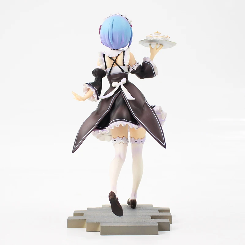 Goedkoop 21 Cm Anime Re leven In Een Andere Wereld Van Nul Rem Servant Girl Ver 1 7 Schaal Painted Figuur Pvc Model Collectible Toy Doll