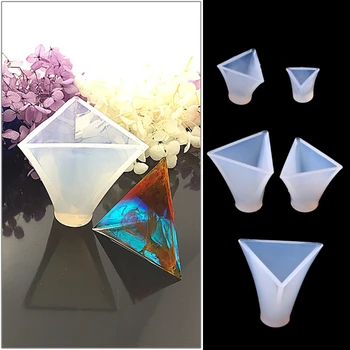 

Triangular Pyramid Silicone Mould Energy Tower Epoxy Resin Molds Jewelry Making Tools Pendant DIY Resin Real Flower Crafts