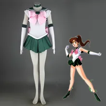 Athemis Anime Sailor Moon Makoto Kino/Sailor Jupiter Cosplay Costume custom made Dress High Quality