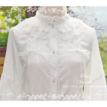 

Free Limited Shipping 2019 New Honey Sugar Sheep Leg Sleeve Double Girl With Classical Lolita Style Chiffon Long-sleeved Shirt