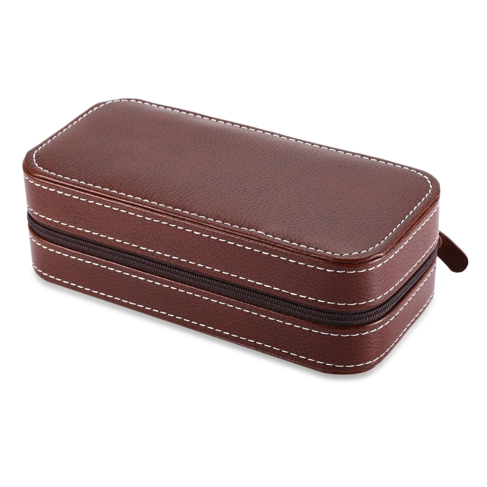 2 Grids Watch Box Travel Watch Storage Case Organizer watch storage box watch storage bag watch storage pouch