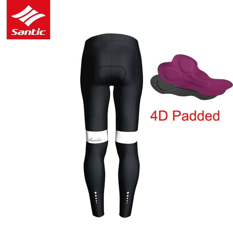 Santic 2017 Winter Women Cycling Fleece Pants 4D Padded Bike ciclismo