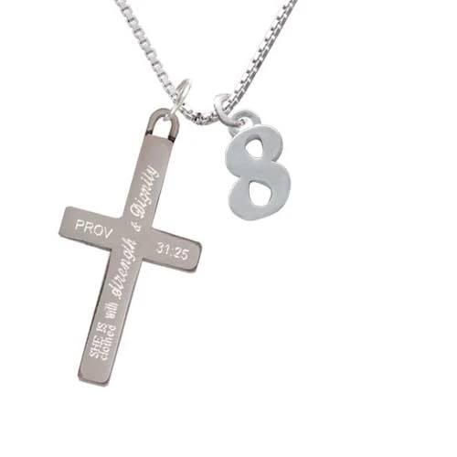 Number - 8 - - Strength and Dignity - Cross Necklace (1)