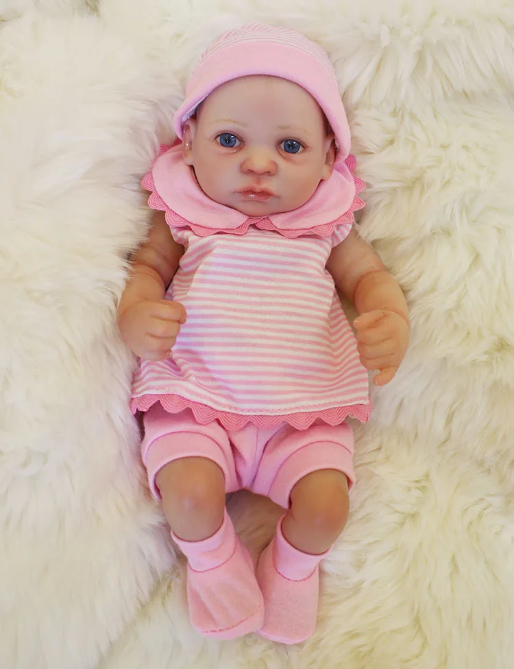 Otarddoll full Silicone reborn baby Doll 26cm lifelike lovely Babies