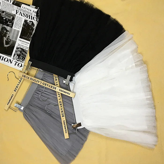 2017 Summer vintage skirts womens Elastic High Waist tulle mesh Skirt long Pleated tutu skirt women Saias midi faldas jupe 32