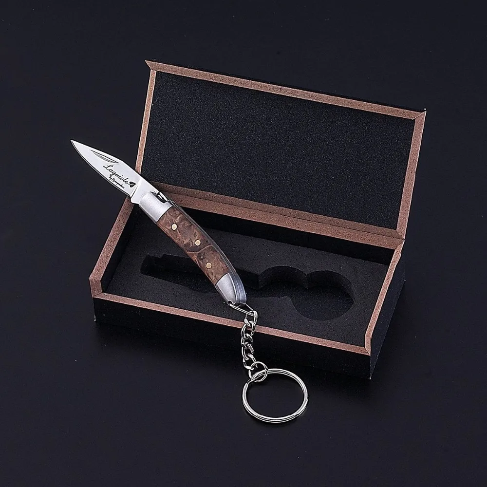Карманные ножи стиль Laguiole классический карманный нож набор из нержавеющей стали Идеальный брелок деревянные ручки мини складной нож Рождественский