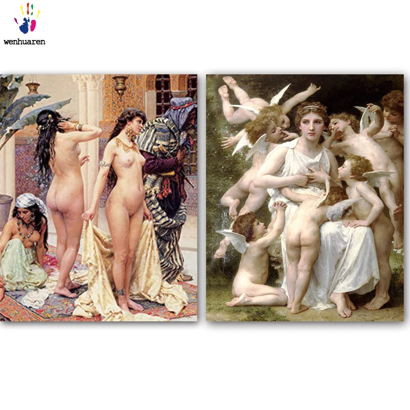 

DIY colorings pictures by numbers with colors Beauty and angels picture drawing painting by numbers framed Home
