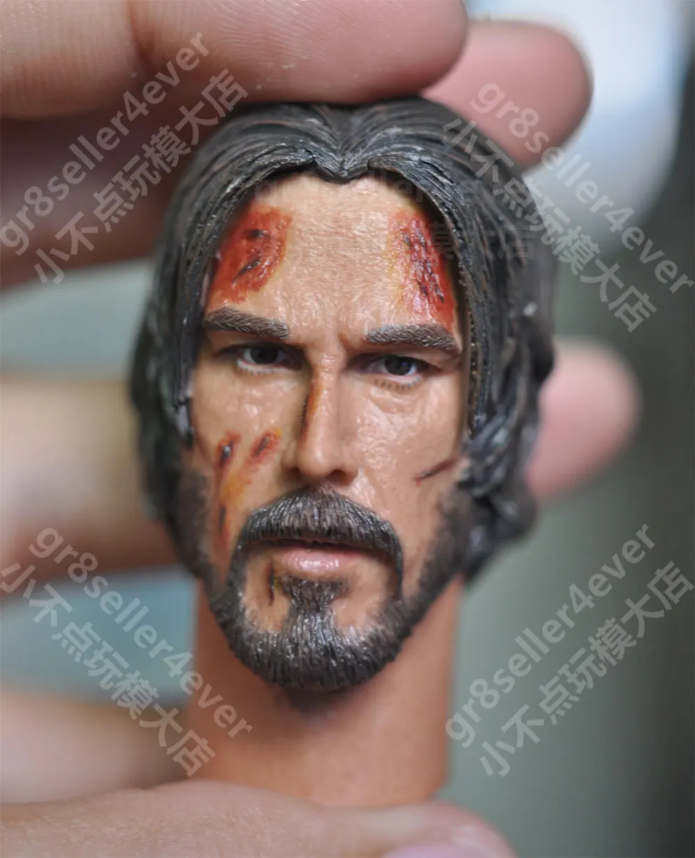 Новый 1/6 масштаб Keanu Ривз Джон уик битва поврежденная голова лепить fit 12 &quotтело|head