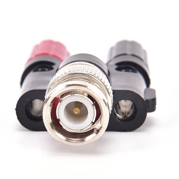

Black & Red BNC Male To 4MM Twin Dua Binding Posts Banana Plug Jack Female Coaxial Adapte Connector BNC Male Terminals