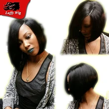 Beauty U Part Human Hair Wigs Bob Wave Brazilian Virgin U Part Wig Short Wavy Human Hiar Upart Wig For Black Women Free Shipping