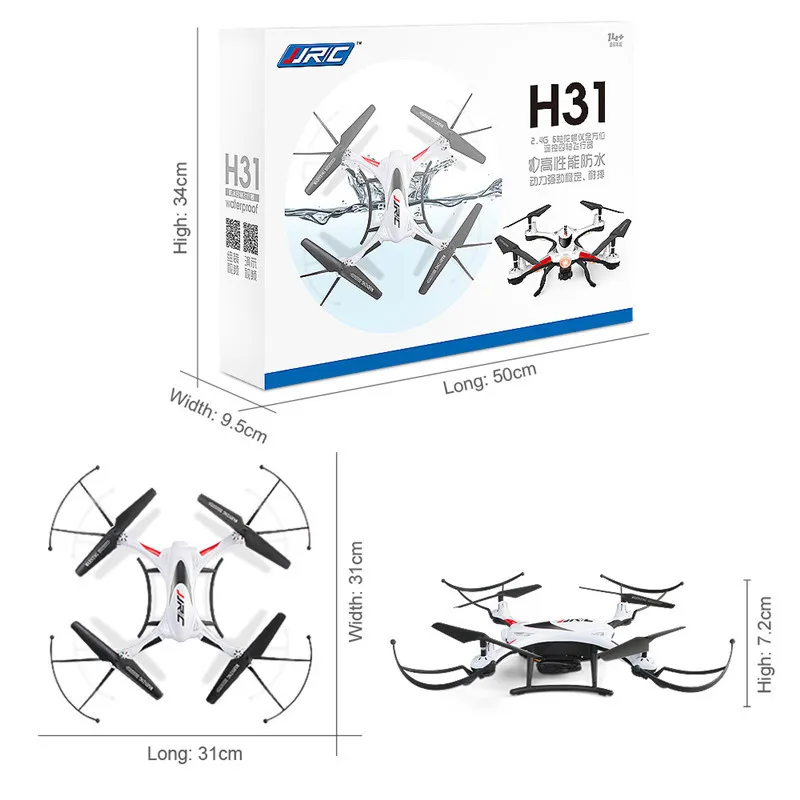 Батарея подарок! JJRC H31 2,4G 4CH 6 оси светодиодный Радиоуправляемый квадрокоптер Безголовый режим один ключ возврата RC беспилотный игрушки RTF VS M70 M69 SG106