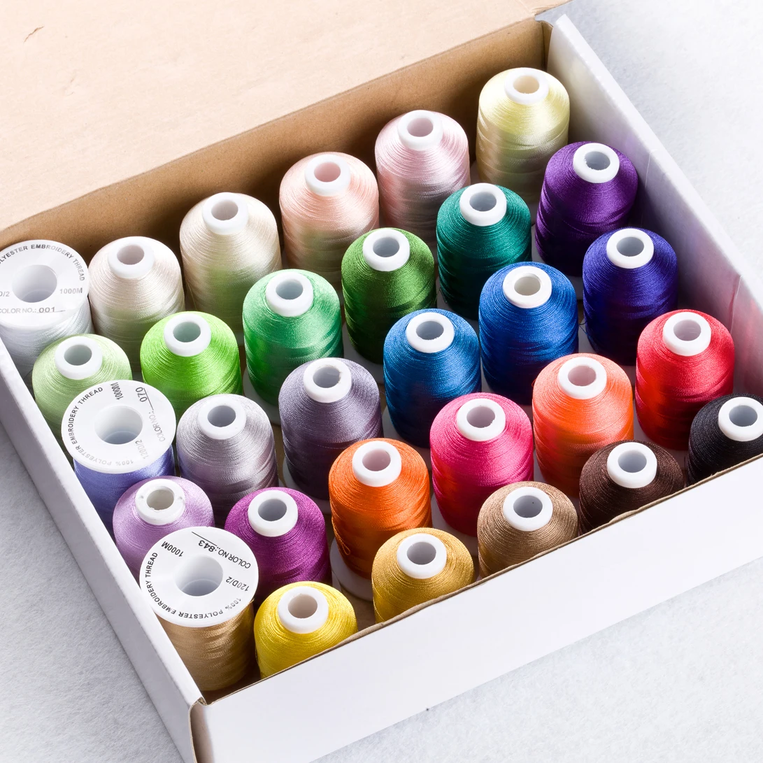 Набор ниток для вышивки из полиэстера Simthread 30 Brother Colors набор Janome Bernina Babylock Зингер