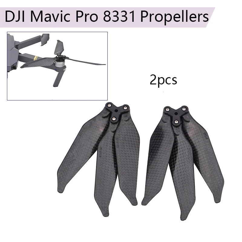 2 шт./1 пара DJI Mavic Pro 8331 низкая-Шум Quick-Release винтов 3-лезвие реквизит Складные углеродное волокно весла Drone аксессуары