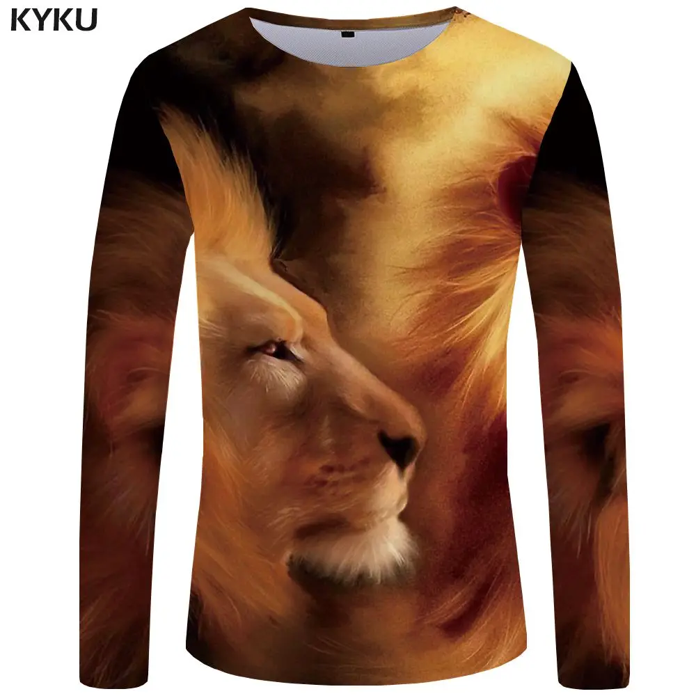 KYKU Dragon Футболка мужская футболка с длинным рукавом цветная уличная одежда готическая одежда футболка с аниме-принтом хип-хоп забавная футболка s - Цвет: 3d t shirt 13