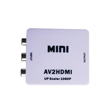 Новый мини композитный 1080 P AV к HDMI аудио-видео AV CVBS адаптер конвертер для HDTV 1080 P видео с зарядным устройством AV2HDMI