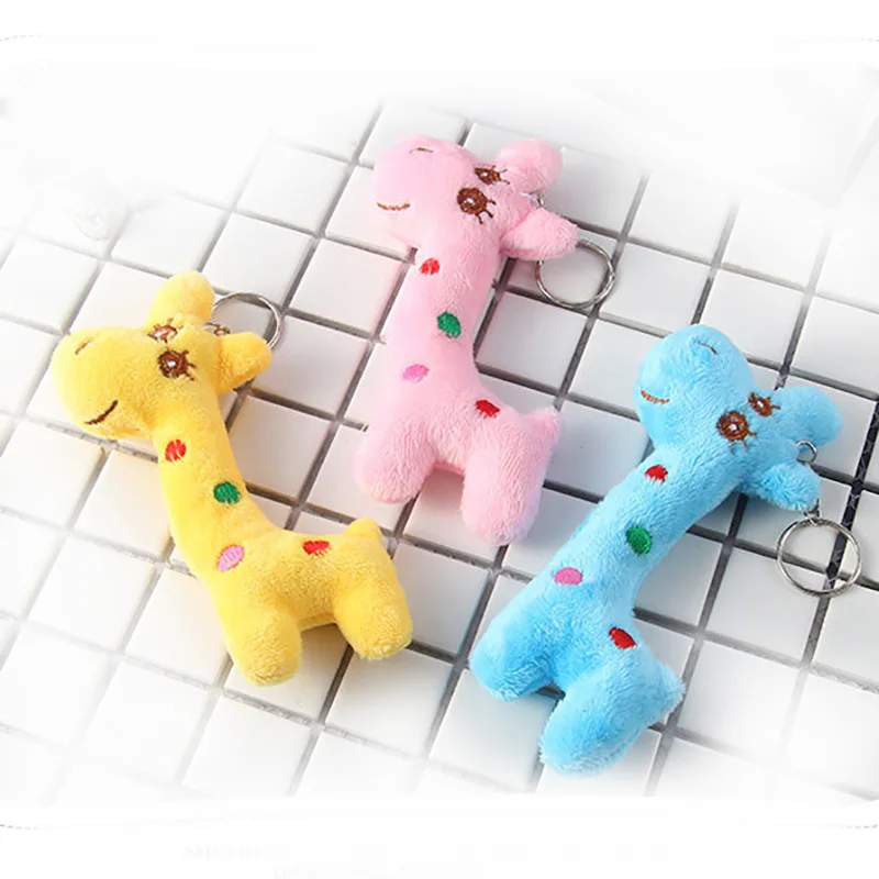 

Small Size Giraffe Animal Dolls 9CM Baby Plush Toys High Quality Pocket Pendant Plush Toys Send Kids Gift