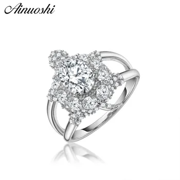 

AINUOSHI Classic 925 Sterling Silver Animal Turtle CZ Oval Cut Rings Lover Party Original Silver Rings Jewelry anillo de plata