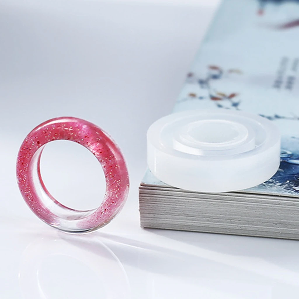 3Pcs/Set Assorted Sizes Silicone Ring Mold Jewelry Rings Resin Casting Mould for Crafts Making Supplies (16mm, 17mm, 18mm)