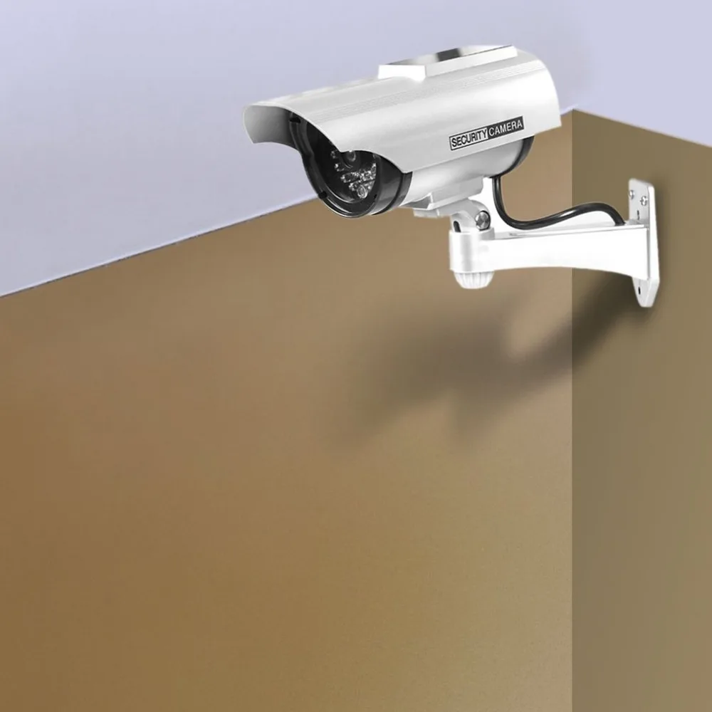 Solar Powered Waterproof Fake Camera Dummy CCTV Security Surveillance Flashing Red LED Light Video Anti-theft Camera YZ-3302