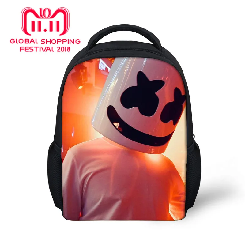 

Marshmello rugzak School Bags Boys Girls Backpacks School Supplies Schoolbag Satchel Girls Kids Bagpack Mask DJ Bag School Girl