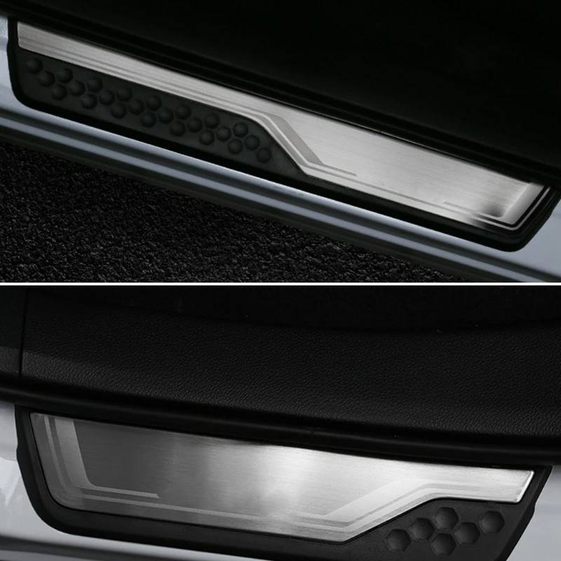 

4 Pcs Stainless Steel Door Entry Sill Plate Protectors Guard For 2017 2018 Honda CRV