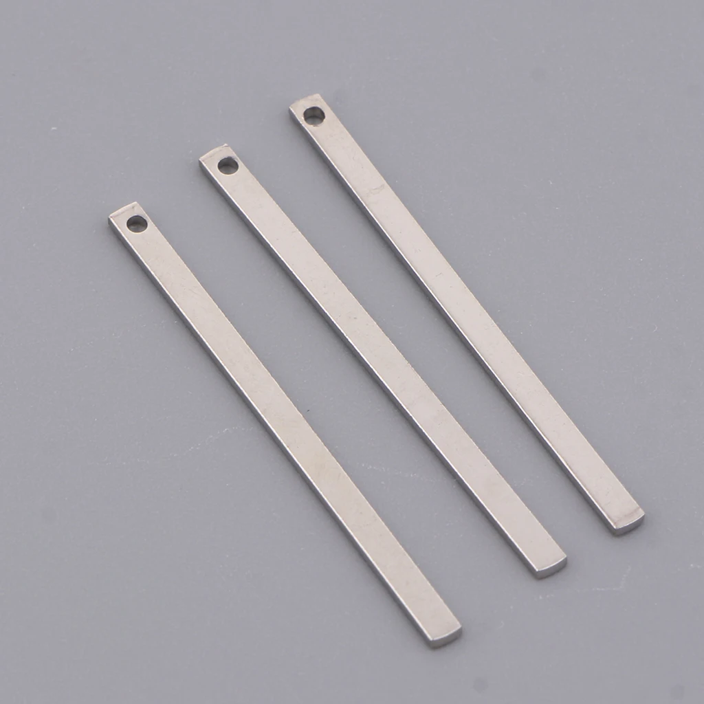 10 Piece Alloy Flat Rectangle Blank Coin Engraving Stamping Charms Tag Pendant Necklace Bracelet Pendants for DIY Jewelry Making
