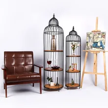 Antique iron bird cage Plant Shelves garden stand iron plant stand metal floor shelf iron shelf metal shelf vintage home decor