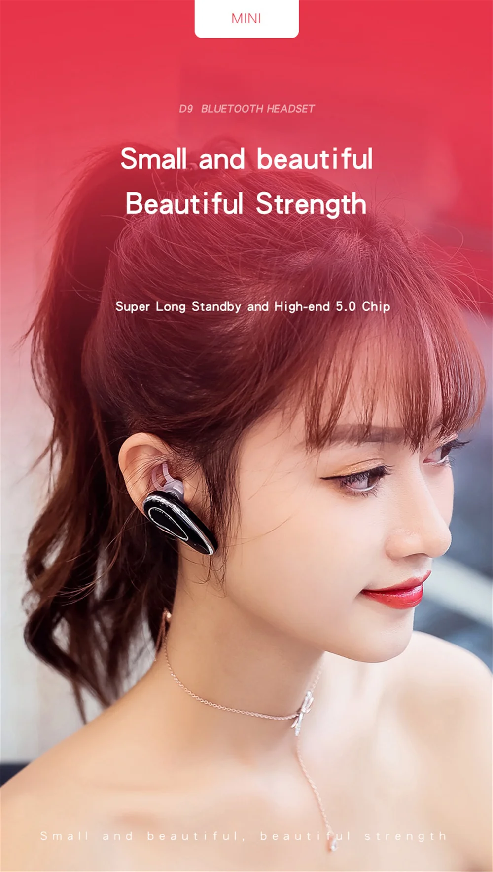 D9 мини стерео Bluetooth гарнитура беспроводная V5.0 Bluetooth гарнитура наушники Универсальные для iphone samsung все телефоны