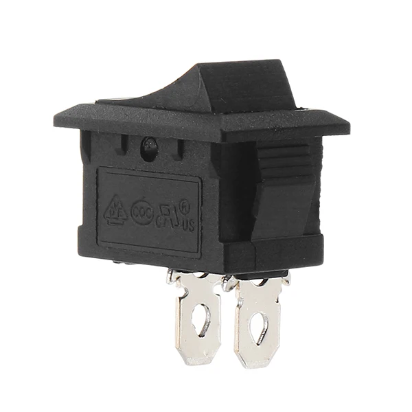10pcs Rocker Switchs Copper Boat Rocker Switch 2-Pin Plastic Button ON/Off SPST