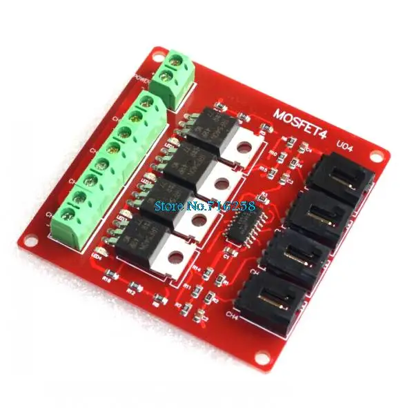 Четыре канала 4 канала способ маршрут MOSFET Кнопка IRF540 V4.0+ MOSFET модуль коммутатора для Arduino DC мотор привода dmimmer релейных платов