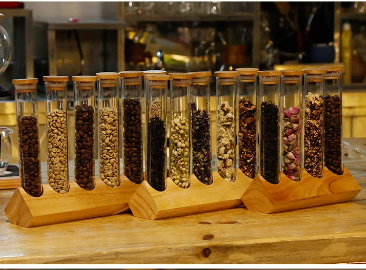 Download Creative Wooden Coffee Beans Flower Tea Display Rack Stand ...