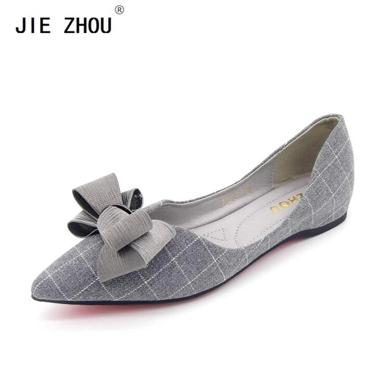 plaid pointed toe flats