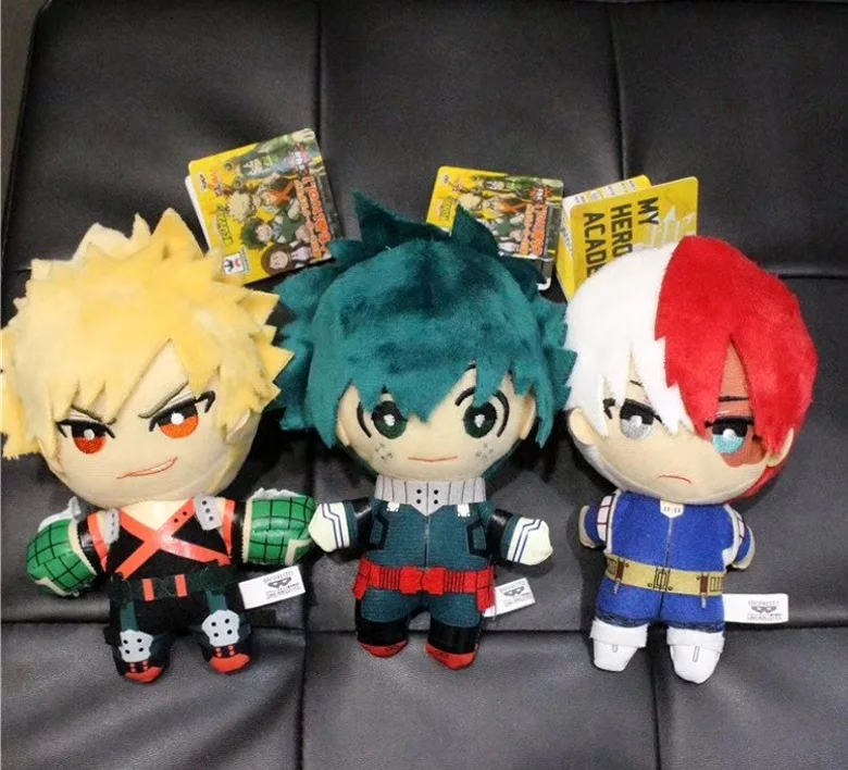 Аниме My Hero Academy toys плюшевая кукла izku Midoriya Katsuki Bakugou Shouto Todoroki плюшевая подвесная игрушка 15 см мягкие куклы