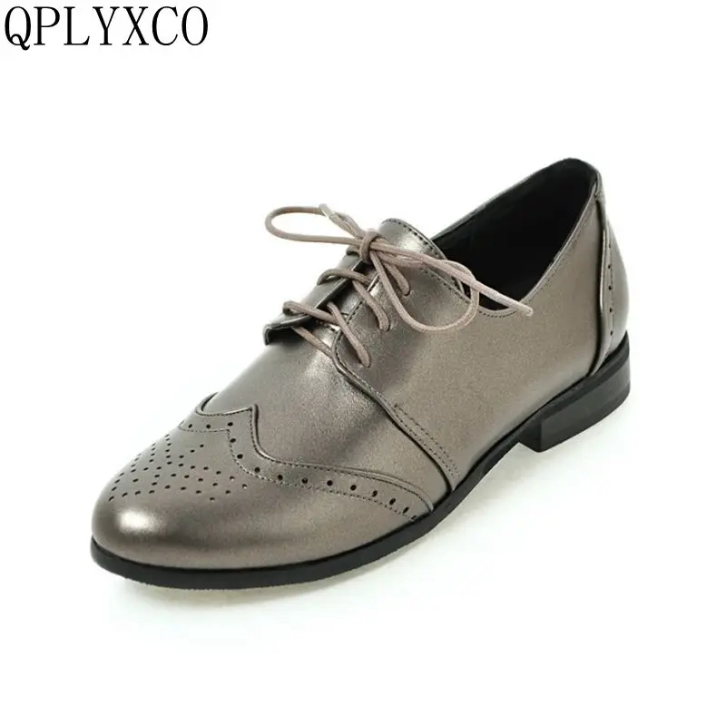 

QPLYXCO Plus New casual fashion big small Size 30-50 Shoes Woman tenis feminino lace-up low heels Spring Autumn women shoes 157A