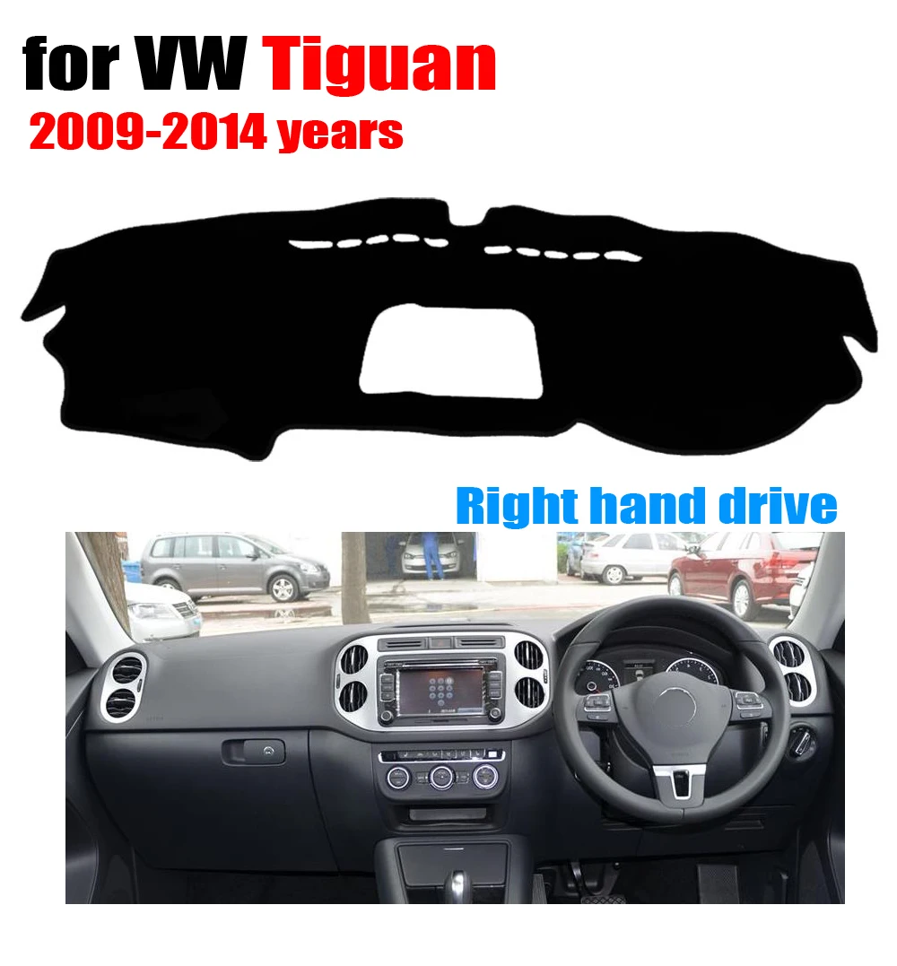 RKAC Car dashboard covers mat for VOLKSWAGEN VW Tiguan 2009-2014 Right hand drive dashmat pad dash cover accessories | Автомобили и