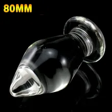 Dia:80mm Super large glass anal plug vagina balls anal dilator stimulator huge big butt plugs sex toys for woman buttplug