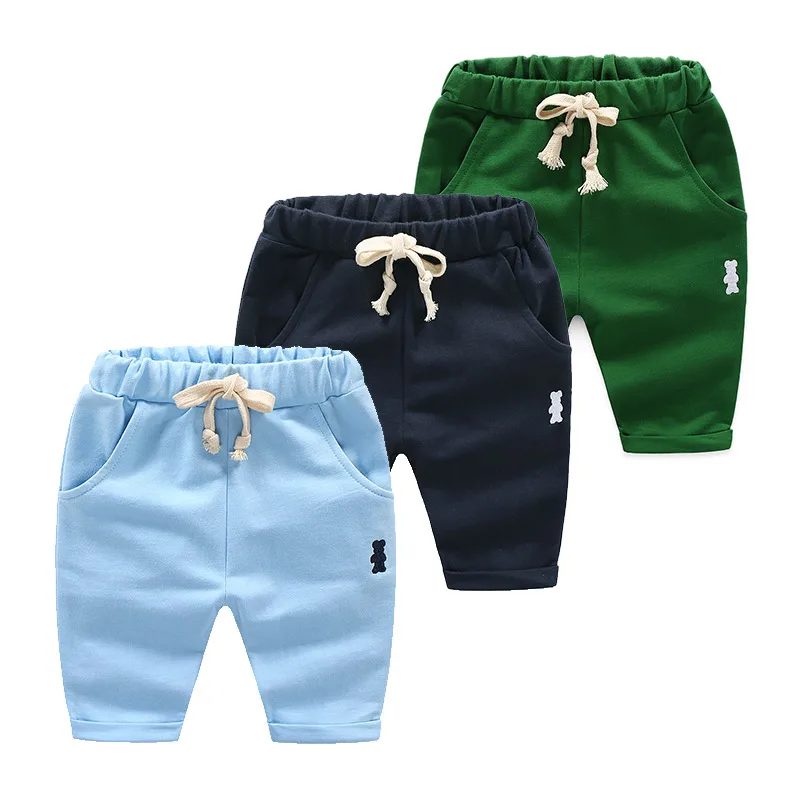 Baby casual capris 2017 summer boys children's clothing lacing child trousersin Pants from