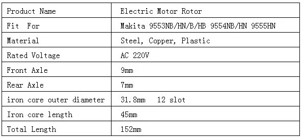 AC 220V приводной вал электрический молоток арматура ротор для Makita 9553NB/HN/B/HB 9554NB/HN 9555HN, высокое качество