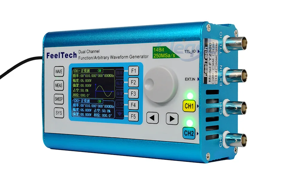 FY2300H 60 МГц произвольной формы двухканальный высокочастотный генератор сигналов 250MSa/s 100 МГц Частотомер DDS