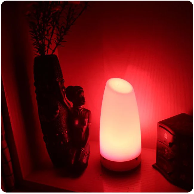 

7 Color Changing Glowing in dark ABS Decoration Table Lamps 90*90*190mm illuminose lighting Free shipping 10pcs/lot