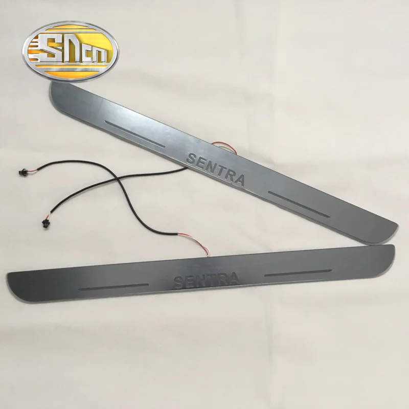  SNCN 4PCS Car LED Door Sill For Nissan Sentra 2015 2016 2017 2018 Ultra-thin Acrylic Dynamic LED We - 32847965838