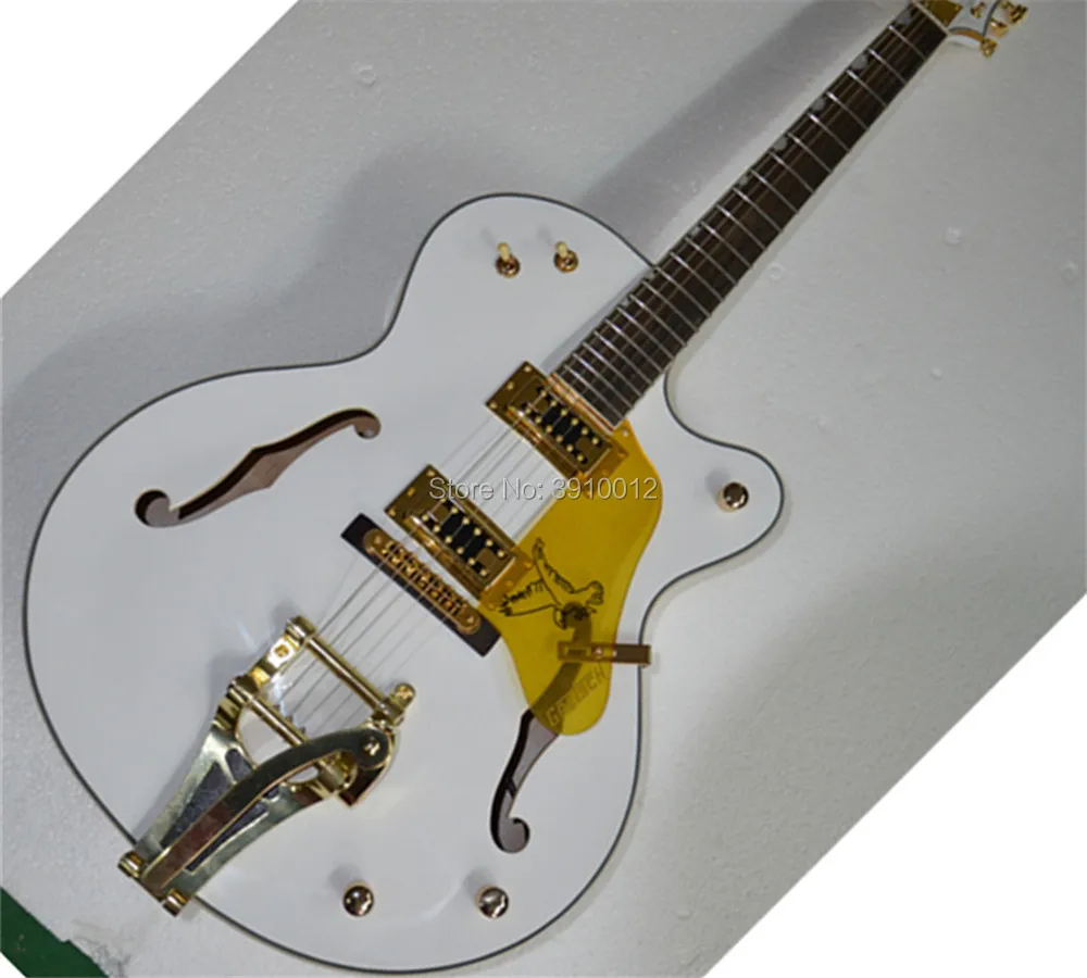 

Factory Custom white Gretsch Falcon G6120 Semi Hollow Body Bigsby
