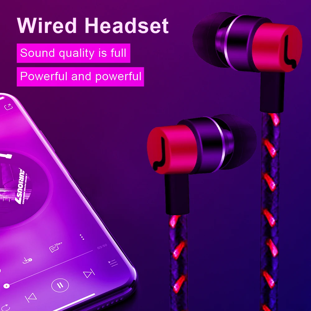 3 5 мм наушники в ухо с микрофоном Проводная гарнитура HiFi спортивные Mp3 для Iphone